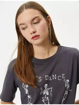 Футболка KOTON T shirt, антрацит