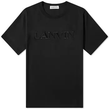 Футболка Lanvin Tonal Embroidered Logo Tee