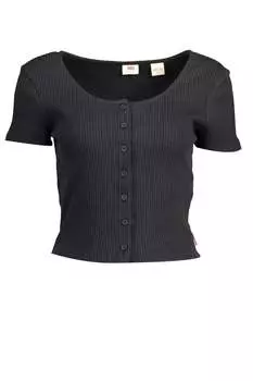 Футболка Levi's Chic Cotton с пуговицами для женщин, черный
