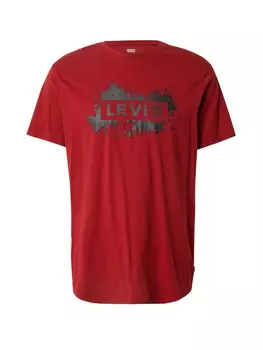 Футболка LEVIS, вишнево-красный