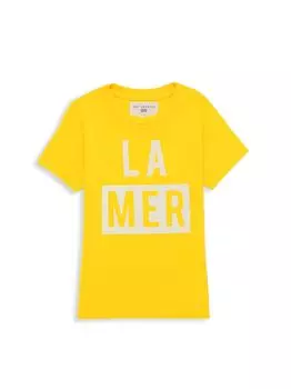 Футболка Little Kid's & Kid's La Mer с круглым вырезом Sol Angeles, желтый