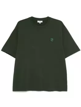 Футболка Maison Kitsun Bold Fox с нашивкой на голове, зеленый