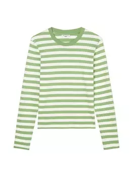 Футболка Marc O'Polo DENIM Ringel-Longsleeve regular, цвет Medium Green