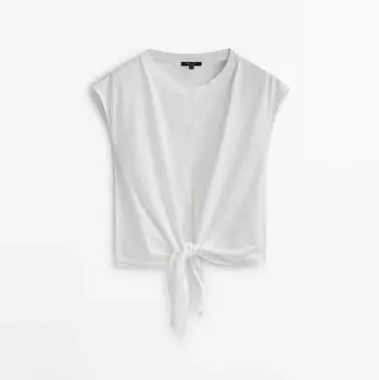 Футболка Massimo Dutti 100% Cotton, белый