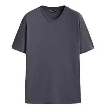 Футболка Massimo Dutti 100% Cotton Short Sleeve, стальной