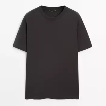 Футболка Massimo Dutti Cotton Medium, серый