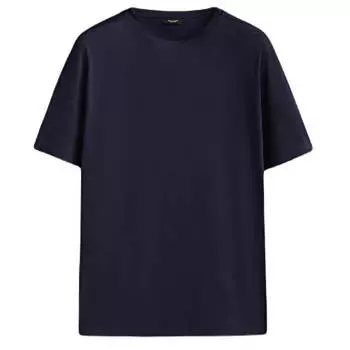 Футболка Massimo Dutti Short Sleeve Mercerised, темно-синий