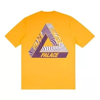 Футболка men's logo pattern printing short sleeve yellow t-shirt Palace, желтый