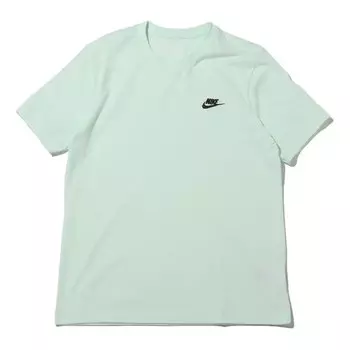 Футболка Men's Nike Embroidered Logo Micro Mark Solid Color Short Sleeve Green T-Shirt, зеленый