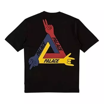 Футболка men's x jean-charles de castelbajac design crossover printing short sleeve black Palace, черный