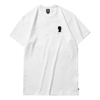 Футболка men's x jim goldberg small silhouette embroidery short sleeve white Vans, белый