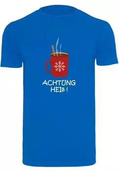 Футболка Merchcode ACHTUNG HEISS, синий кобальт