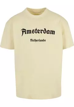 Футболка Merchcode AMSTERDAM, светло-желтого