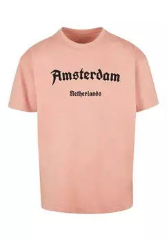 Футболка Merchcode AMSTERDAM, темно-розовый