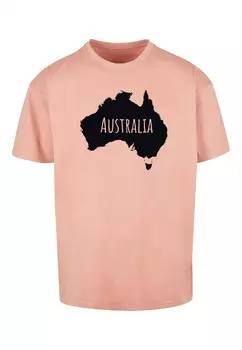 Футболка Merchcode AUSTRALIA, темно-розовый