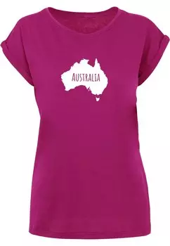 Футболка Merchcode AUSTRALIA X, темно-розовый