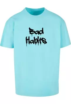 Футболка Merchcode BAD HABITS, синий
