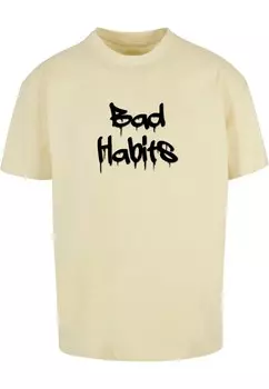 Футболка Merchcode BAD HABITS, светло-желтого