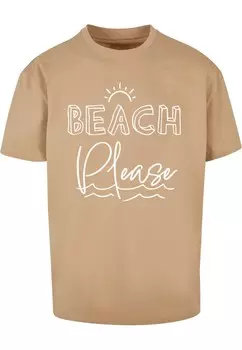 Футболка Merchcode BEACH PLEASE, бежевый