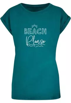 Футболка Merchcode BEACH PLEASE, цвет Petrol