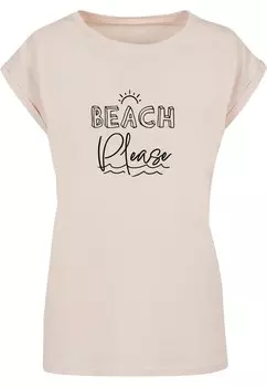Футболка Merchcode BEACH PLEASE, светло-бежевый