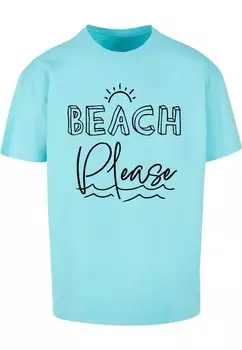 Футболка Merchcode Beach Please, светло-синий