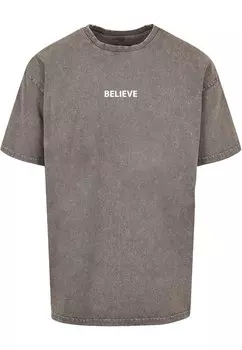 Футболка Merchcode BELIEVE FRONT, серый деним