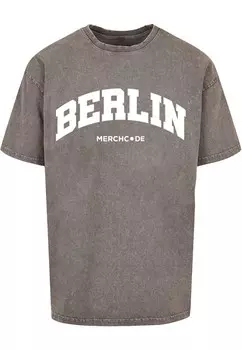 Футболка Merchcode BERLIN WORDING, серый