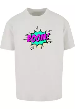 Футболка Merchcode BOOM COMIC, светло-серый