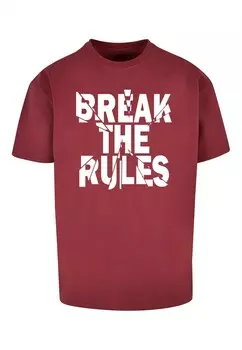 Футболка Merchcode BREAK THE RULES 2, цвет Cherry Red