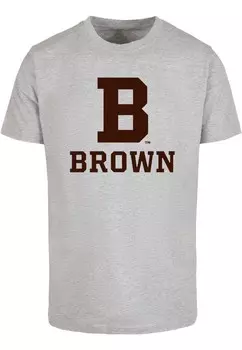 Футболка Merchcode BROWN UNIVERSITY, пятнистый серый