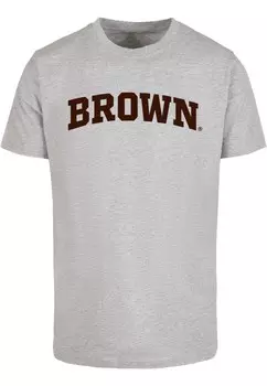 Футболка Merchcode BROWN UNIVERSITY, светло-серый