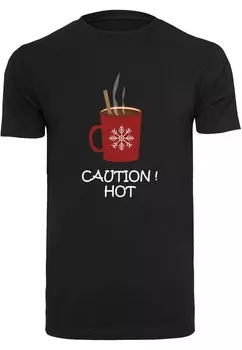 Футболка Merchcode CAUTION HOT, черный