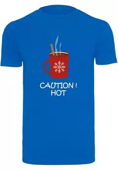 Футболка Merchcode CAUTION HOT, голубое небо