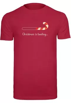 Футболка Merchcode CHRISTMAS LOADING, бордовый