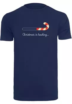 Футболка Merchcode CHRISTMAS LOADING, темно-синий