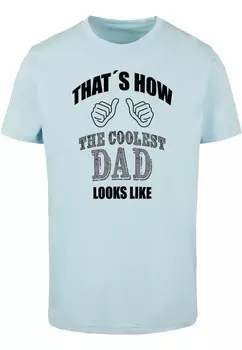 Футболка Merchcode COOLEST DAD, светло-синий