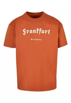 Футболка Merchcode FRANKFURT X, цвет Cognac
