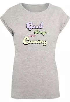 Футболка Merchcode GOOD THINGS, пятнистый серый
