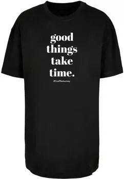 Футболка Merchcode GOOD THINGS TAKE TIME, черный