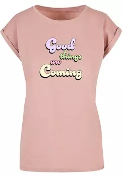 Футболка Merchcode GOOD THINGS, темно-розовый