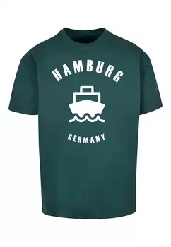 Футболка Merchcode HAMBURG X, темно-зеленый
