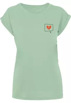 Футболка Merchcode HEARTBREAK, цвет Mint