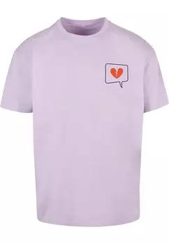 Футболка Merchcode HEARTBREAK, фиолетовый