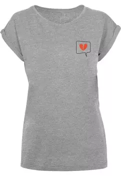 Футболка Merchcode HEARTBREAK, пятнистый серый