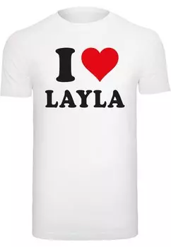 Футболка Merchcode I LOVE LAYLA, белый