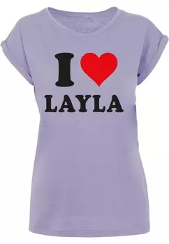 Футболка Merchcode I LOVE LAYLA, фиолетовый