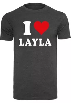 Футболка Merchcode I LOVE LAYLA, графитовый