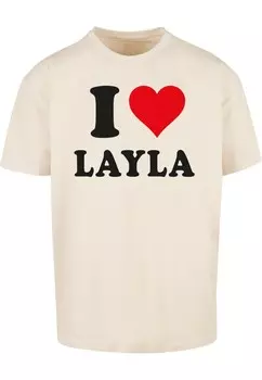Футболка Merchcode I LOVE LAYLA, песочный