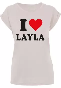 Футболка Merchcode I LOVE LAYLA, розовый